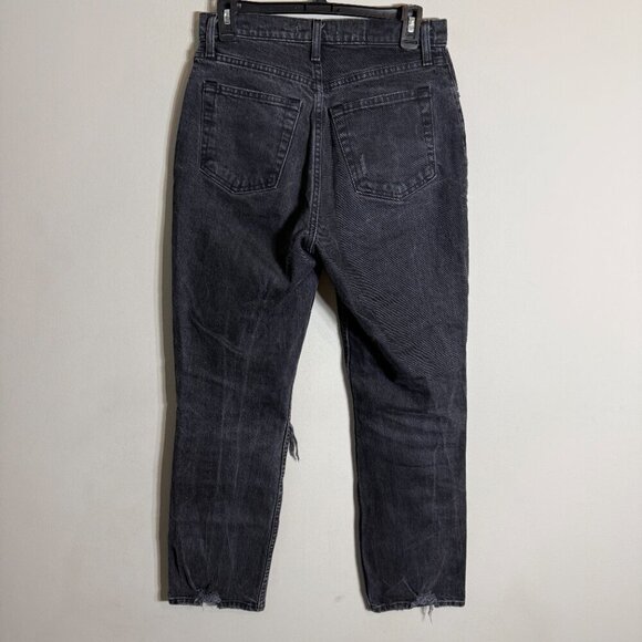 Abercrombie & Fitch Curve Love 90s Straight Ultra High Rise Jeans Women 4S Black - Picture 9 of 13